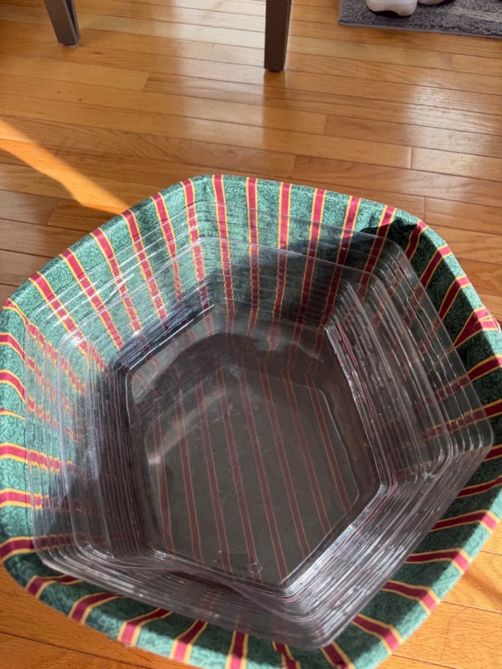 Longaberger Holiday Hostess Snowflake basket set with lid- Green 1997 Christmas